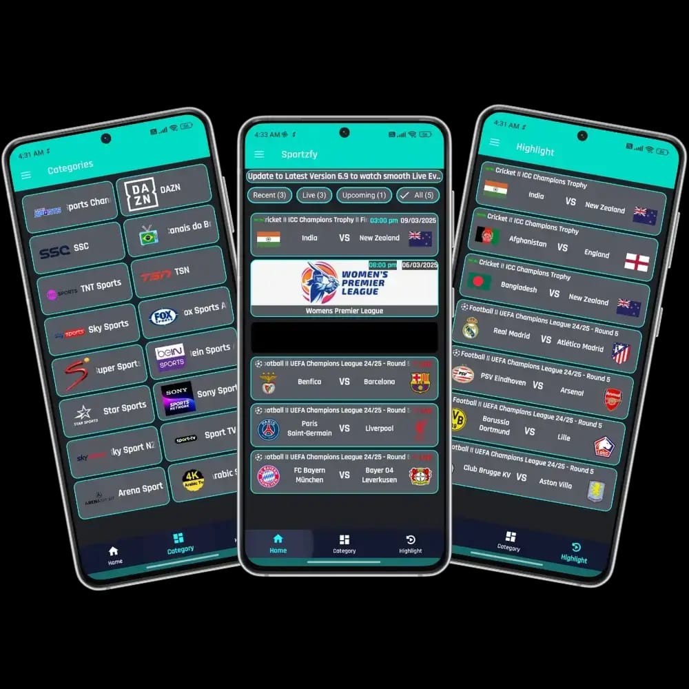 LiveTVZon application screen preview